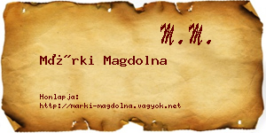 Márki Magdolna névjegykártya