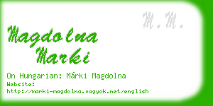 magdolna marki business card