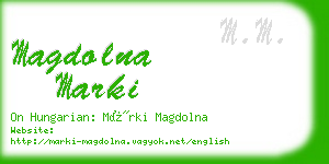 magdolna marki business card